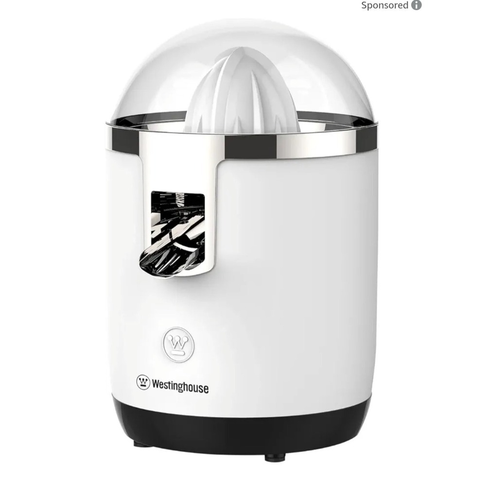 Westinghouse Citrus Juicer- White -Stainless Steel Strainer -Anti Drip -50W -NEW